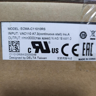 Delta ECMA-C11010RS Servo Motor New One Expedited Shipping ECMAC11010RS