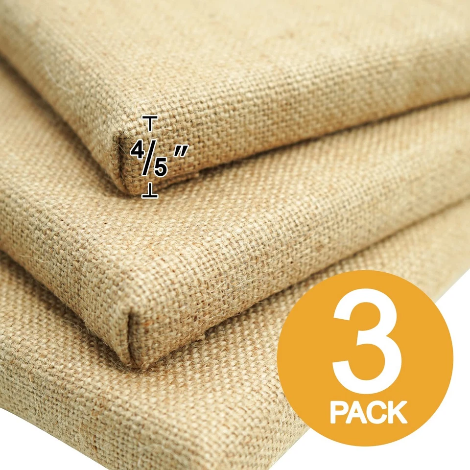 Stretched Burlap Canvas 8x16 Inch/3 Pack - 100% Natural Jute Transparent Gess... - Image 4 of 4