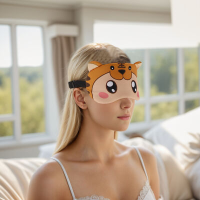 Masque De Sommeil Cache-yeux – Motif Tigre – Personnalisable – Anti-lumière – Neuf