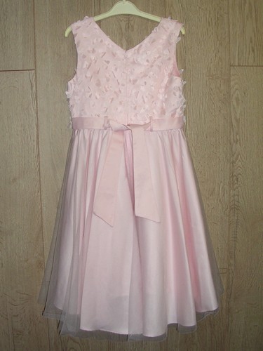 Monsoon Girls Pink Satin Bridesmaid Dress Age 11 146cm Occasion Party Worn Once - Picture 3 of 4