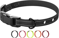 Dog Nylon Collar Strap with 2 Holes for Electronic Fence Training Barking Collar