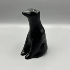 Vintage Resin  Black Bear Cub Pearlite Canada Figurine Ornament 5”