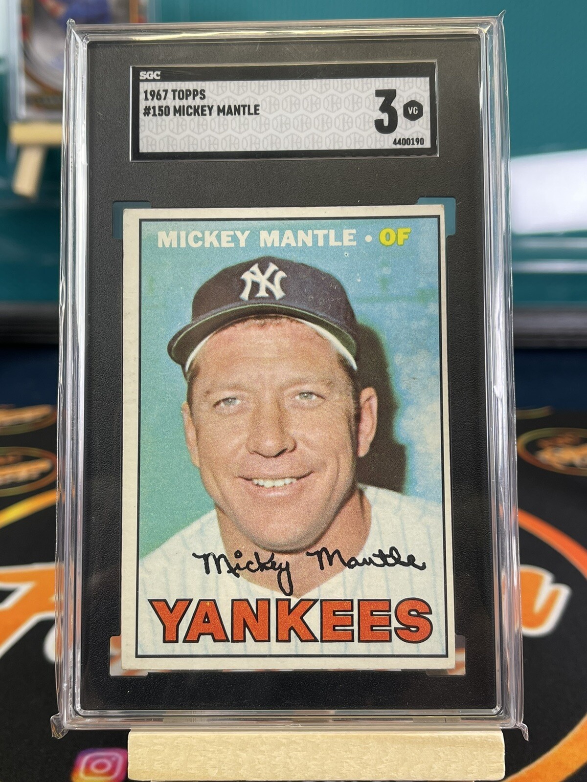 1967 Topps #150 Mickey Mantle Yankees SGC 3