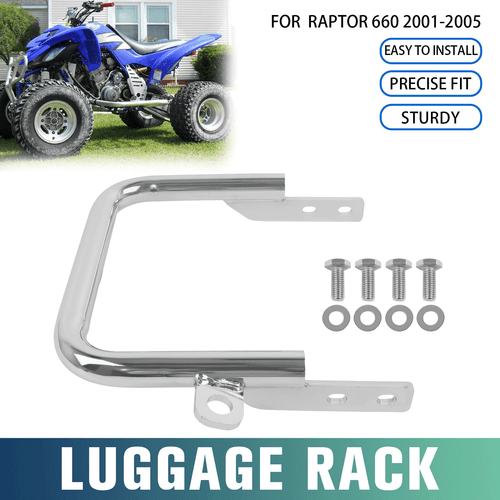 Chrome Rear Grab Bar Rear Bumper For Yamaha Raptor 660 660R YFM660R 2001-2005 - Picture 3 of 9