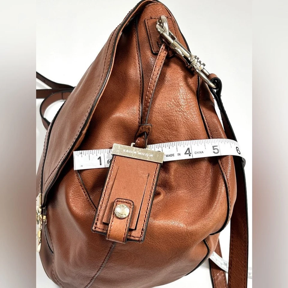 KAREN MILLEN Woman’s Purse Genuine Leather Brown Crossbody Mesenger Shoulder Bag - Image 3 of 4