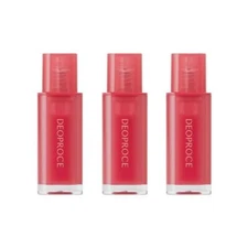 Deoproce Glazed Lip Gloss No.2 Red Sunrise 4.5g*3Pcs - FREE SHIPPING