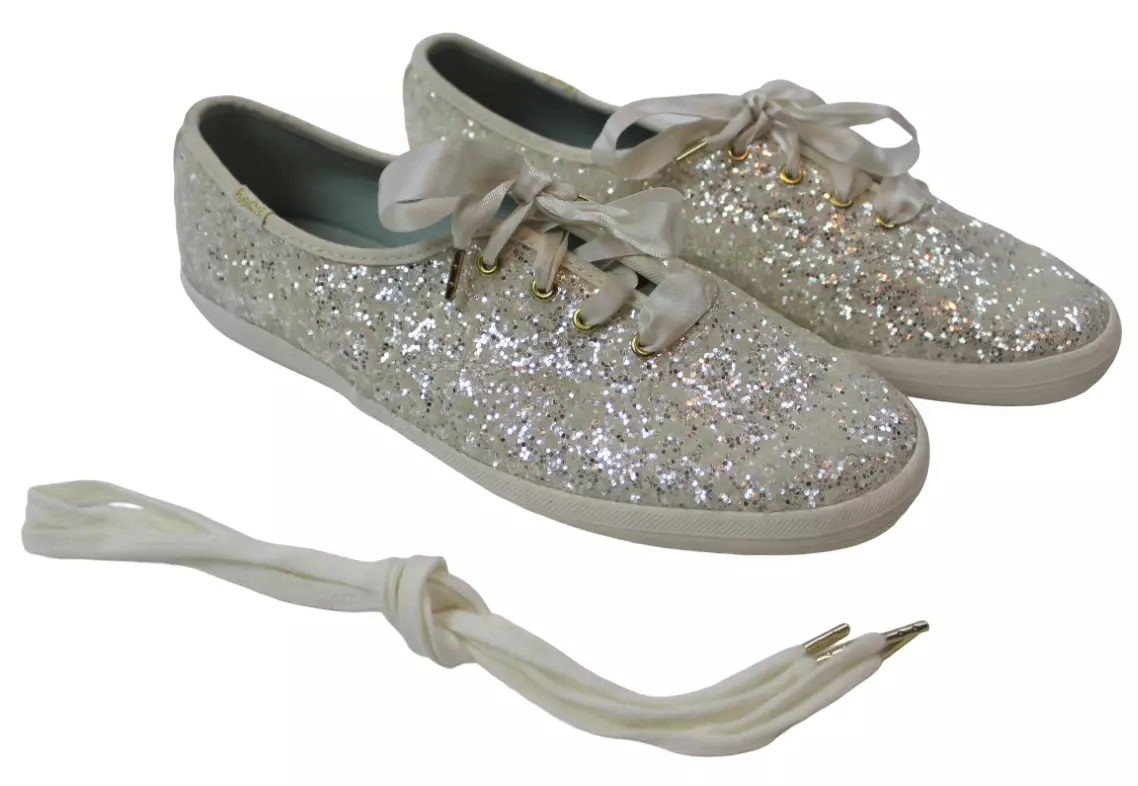 Cream sales glitter shoes