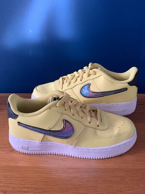 Nike Air Force 1 Low Yellow Pulse Removable Swoosh UK5,5