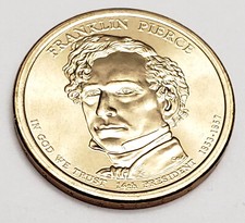 2010 P Franklin Pierce Presidential Dollar AVE CIRCULATED **FREE SHIPPING**
