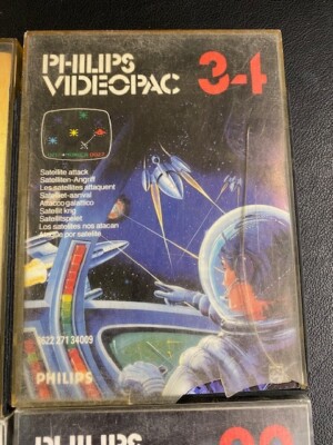 Philips VIDEOPAC : LOT DE 4 JEUX VIDEOPAC 24 / 3 40