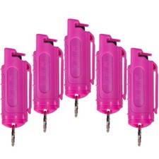 5 Police Magnum pepper spray .50oz hot pink molded keychain defense protection