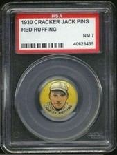 1930 PR4 Cracker Jack Pins Red Ruffing PSA 7 New York Yankees HOF