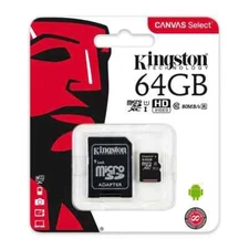Kingston 64GB Micro SD Memory Card 64G SDHC Class 10 UHS-I TF w/ SD Adapter