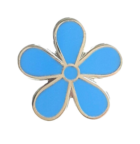 Freimaurer Blume Vergissmeinnicht 15 mm Emaille Anstecknadel Anstecker - Bild 1 von 1