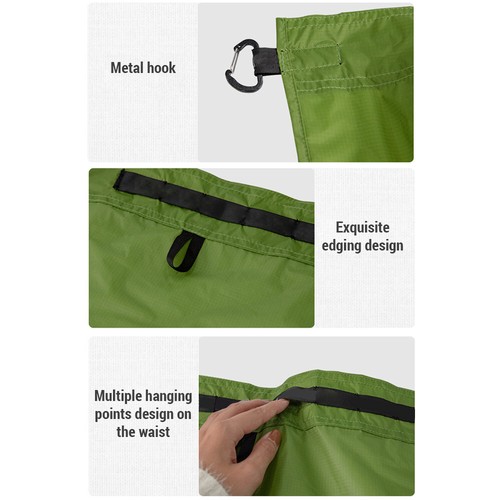SOUUXIU Rain Skirt Ultra-Light rain Skirts Waterproof Lightweight Skirts I5G9 - Picture 3 of 10