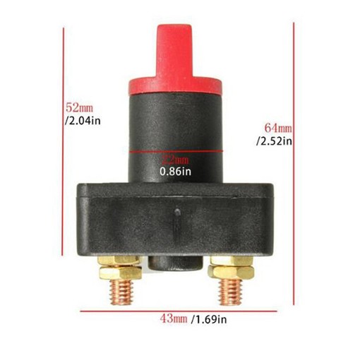 100A Battery Master Disconnect Rotary Cut Off Isolator Kill Switch Car VanB^$i - Picture 2 of 12