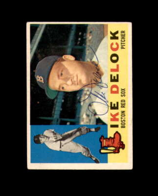 Ike Delock Signed 1960 Topps Boston Red Sox Autograph