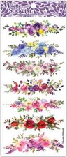Violette Stickers 2 Sheets Beautiful Floral Boughs Spreads Roses Watercolors