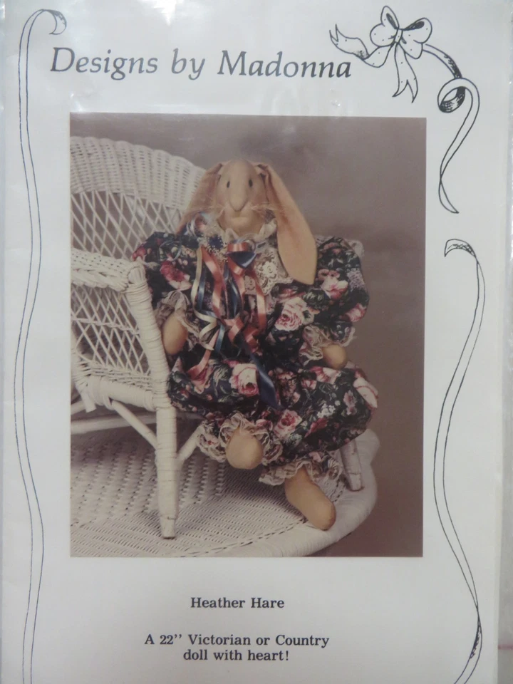 Vintage Lot of 9 Primitive Folk Art Patterns BUNNY RABBITS DOLLS Craft Country - Image 3 of 4