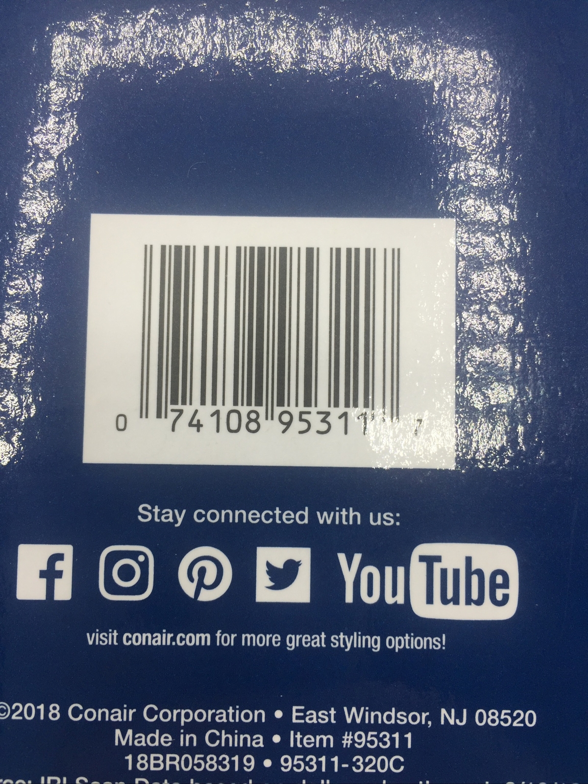 CONAIR TearFree, Gently Detangling Paddle Hair Brush Wet or Dry Hair