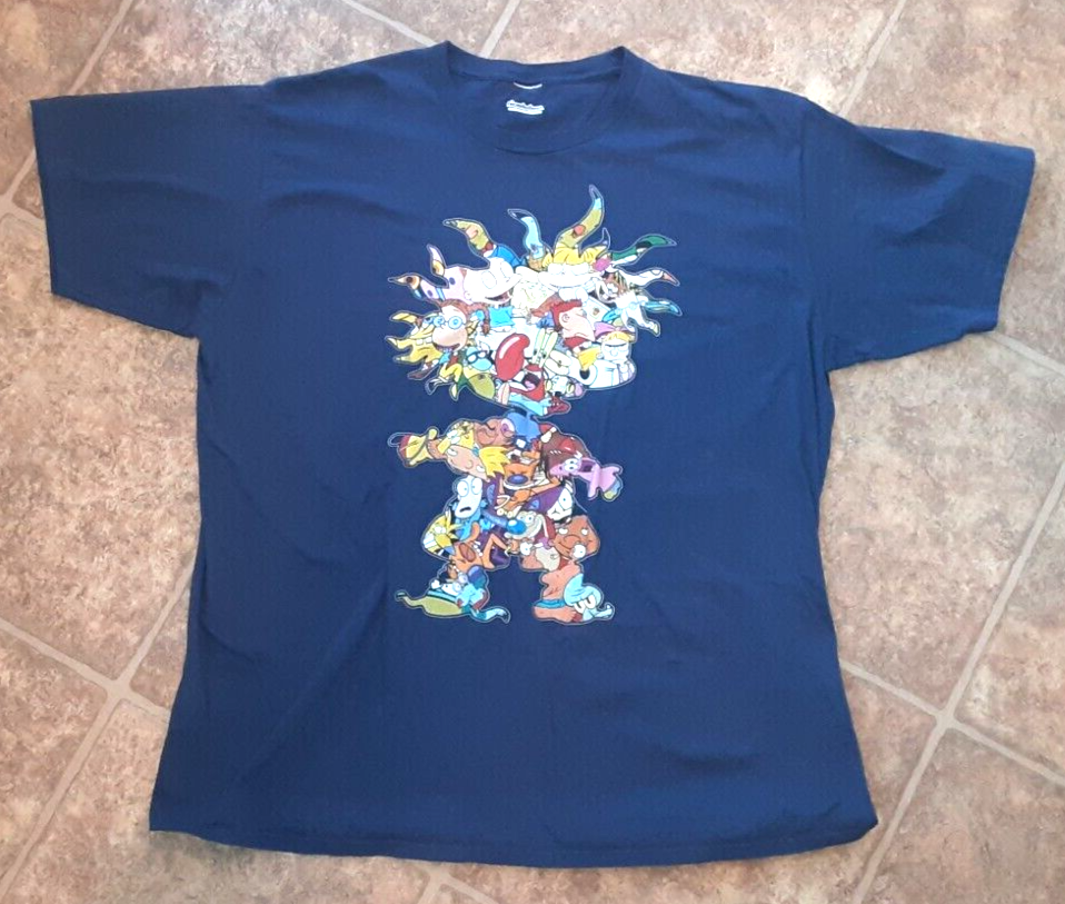 ALTRA T Shirt Nickelodeon Rugrats ecc. Uomo Adulto 2XL?? Etichetta rimossa dims in foto