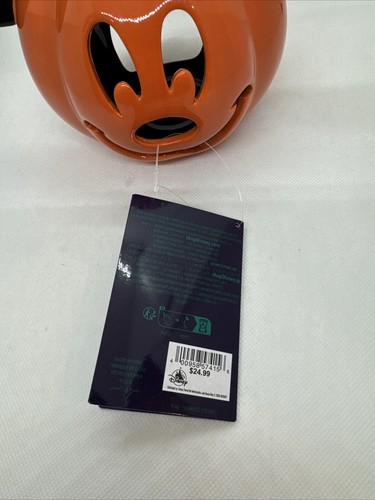 Disney Park Mickey Mouse Halloween Votive Holder Ceramic Pumpkin Not-So-Scary - Picture 3 of 7