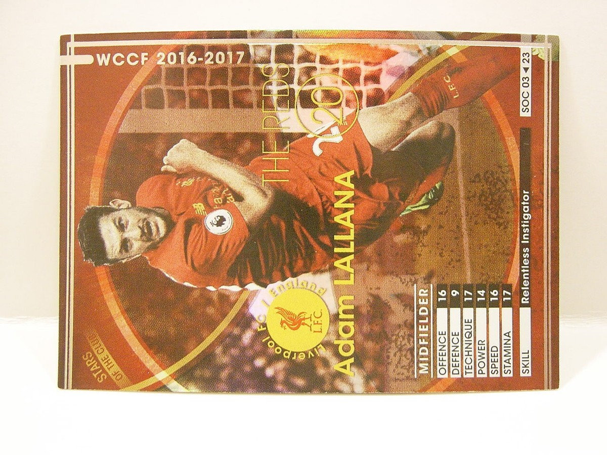 Panini WCCF 2016-17 SOC Adam Lallana 1988 England No.20 Liverpool