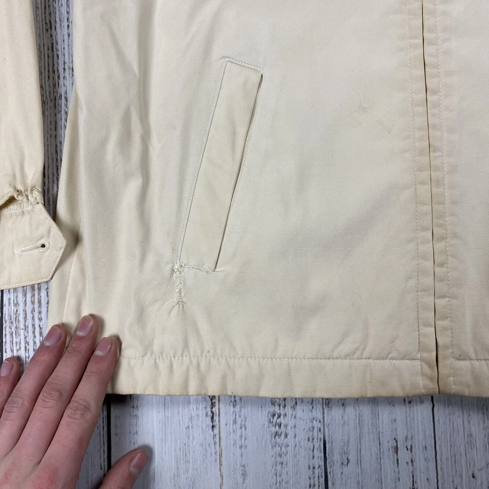 CHAQUETA CORTAVIENTOS DE GOLF LIGERA MARFIL MUJER PURITANA DAMA AÑOS 50 60 DE COLECCIÓN S/M Foto 4 de 4