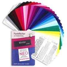 Stoff-Farbpass, 30 Farben, Winter "Neo" zur Farbberatung - Farbfächer Wintertyp