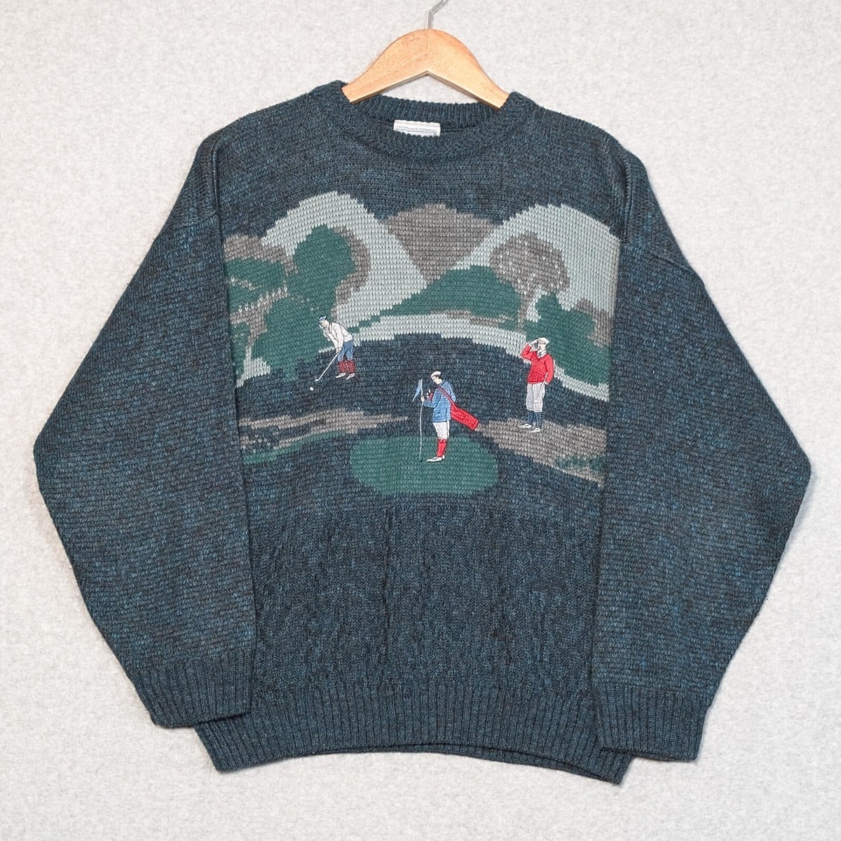 NICO Golf Sweater Mens Size Small 46 Embroidered 100% Acrylic Made