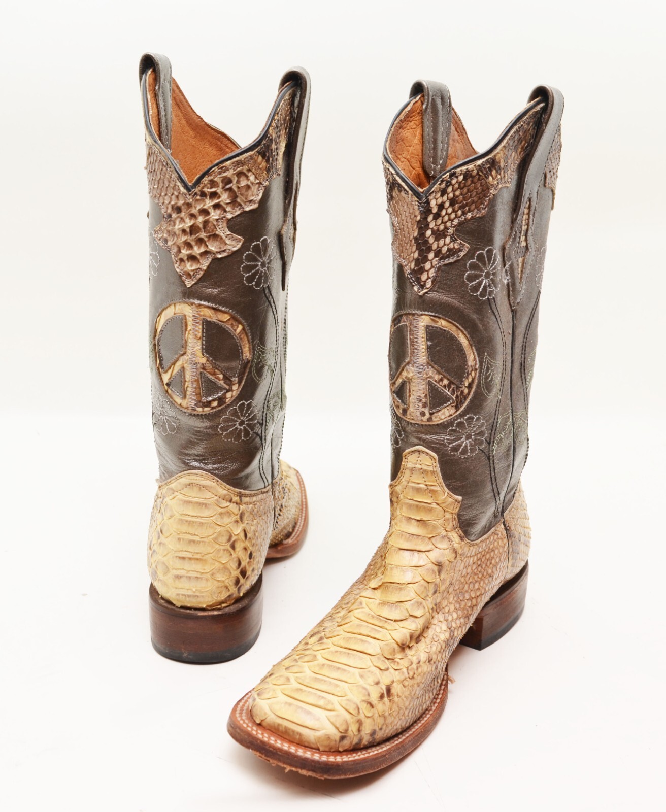 Resistol Ranch  Python and Leather Western Boots … - image 1