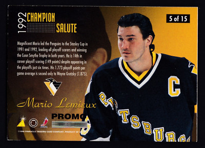Mario Lemieux 1996-97 Pinnacle Zenith Champion Salute Diamond