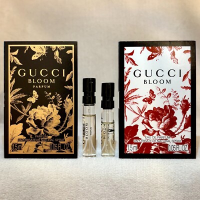 Gucci Bloom PARFUM (New 2025) + Bloom Eau de Parfum Sample Sprays .05oz 1.5ml Ea