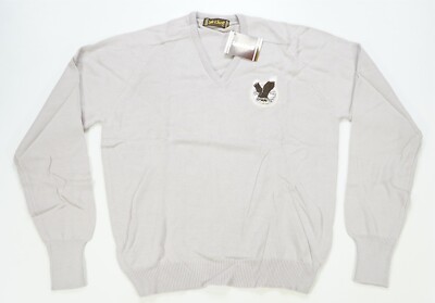 Rare VTG LYLE & SCOTT Anheuser Busch Eagle Squadron V Neck Sweater 90s NWT XL