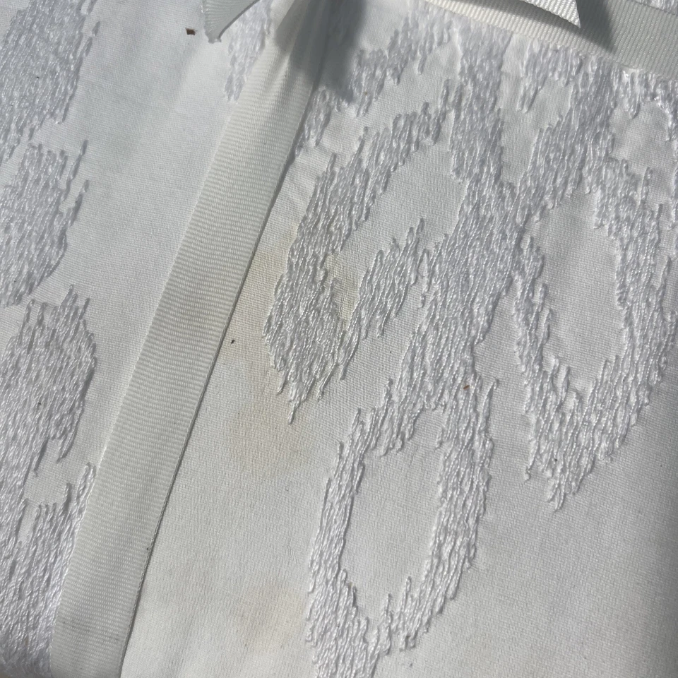 Williams Sonoma IKAT Embroidered Duvet - Queen - White - Image 2 of 4