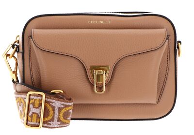 COCCINELLE Beat Soft Ribb Crossbody Bag Grained Leather Umhängetasche Tasche Neu