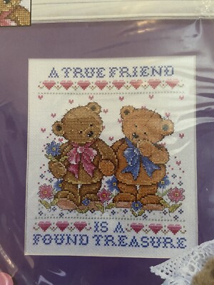 Design Works A True Friend gezählter Kreuzstich Bild Kit 9 x 12 Zoll Neu