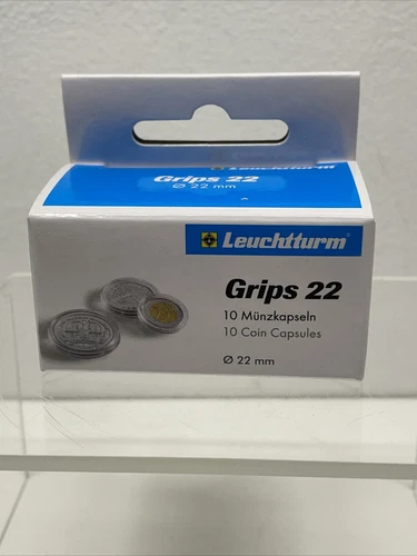 22mm Coin Capsules 10 Lighthouse Holders Fit Gold Platinum Eagle GB Sovereigns