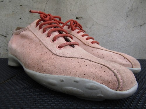 Rare Prada Sport Flats Lace Up Suede Shoes Pink Size 37.5 | US 7.5 - Picture 2 of 9