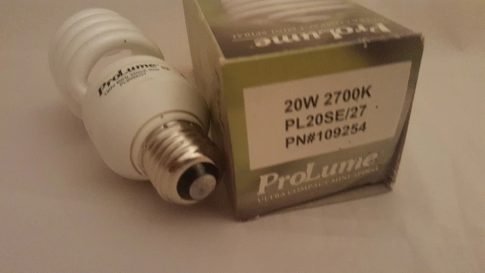 ProLume Lamp Light Bulb 20W 2700K 120V PL20SE/27 PN#109254 1200 Lumens 8000 Hour - Image 2 of 4