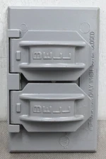 Hubbell-Bell 5180-0 Horizontal Duplex Single Gang Weatherproof Cover Gray