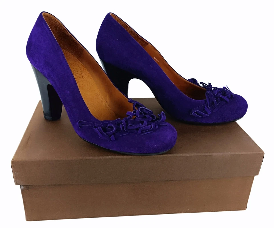 Chie Mihara Festin Womens Violet Suede Heel Shoes Size EU 39 - Image 2 of 4