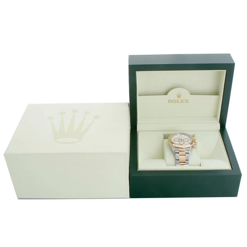 Rolex Zenith Daytona 16523 White Dial 18k & Steel 2-Tone Men's Watch Box & Books