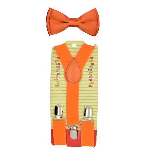 CUTE Baby Toddler Kids Children Boys Girls Y-Back Elastic Suspender& Bow Tie Set - Picture 11 of 70