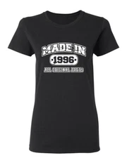 Made in 1996 All Original Parts Sarcastic Novelty Graphics Funny Womens T-Shirt
