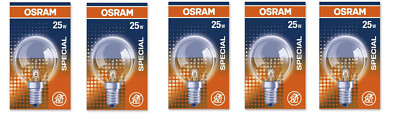 5x Osram Kopfspiegellampe silber E14 25W warmweiß EEK: G (Spektrum A bis G)