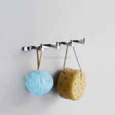 Chrome Brass Bathroom Towel Hooks Rack Wall Door Mount Coat Robe Hat Hangers Bar