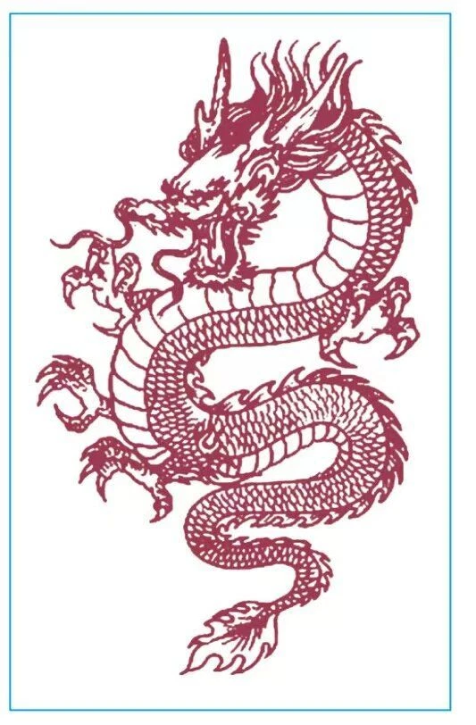 Red Chinese Dragon Temporary Tattoo – TattooIcon