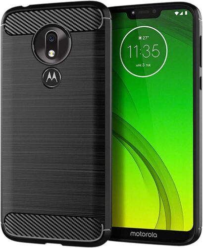 Do Motorola Moto G7 Power / G7 Supra Case Soft TPU Anti-Fingerprint Cover Czarny - Zdjęcie 1 z 7
