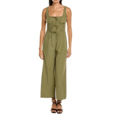 REBECCA TAYLOR Poplin Silk blend Wide-Leg Jumpsuit size 4